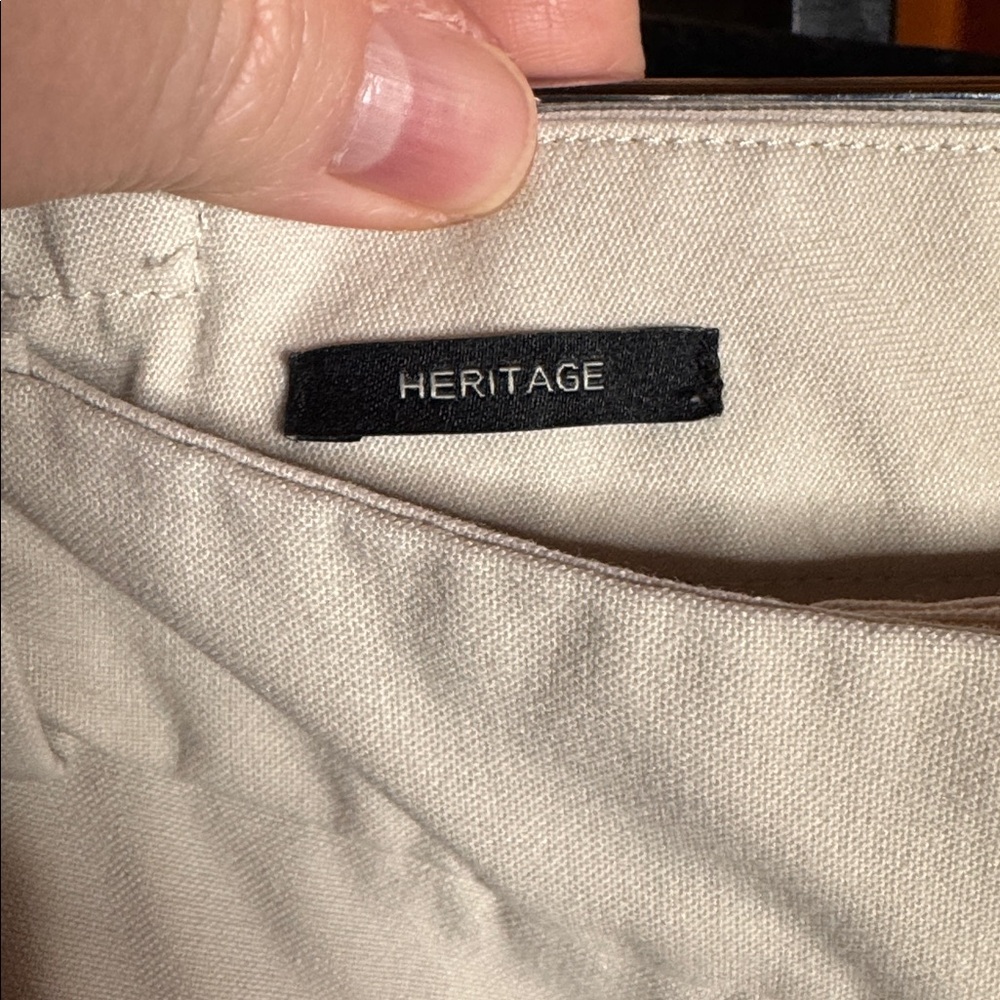 Talbots Heritage Perfect Chinos Oat Beige Ankle Pants Size 16W High Waist - Picture 4 of 8